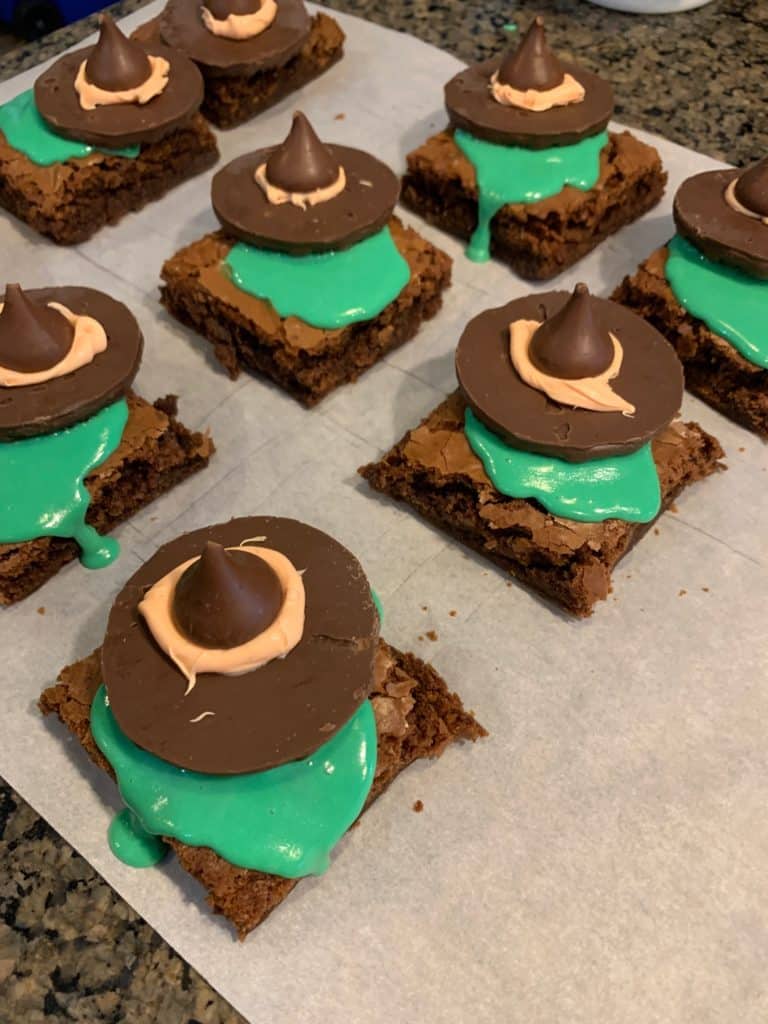 melted witch brownies