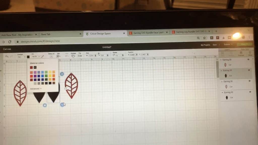 faux leather leaf svg