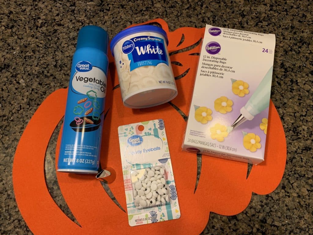 Ingredients for mummy brownies