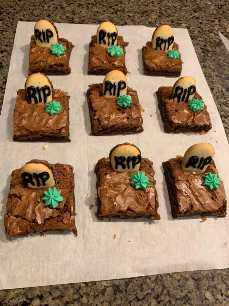 Halloween Tombstone Brownies