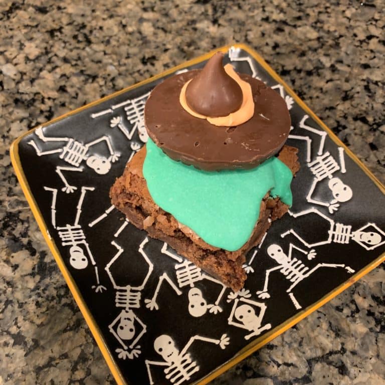 melted witch brownie