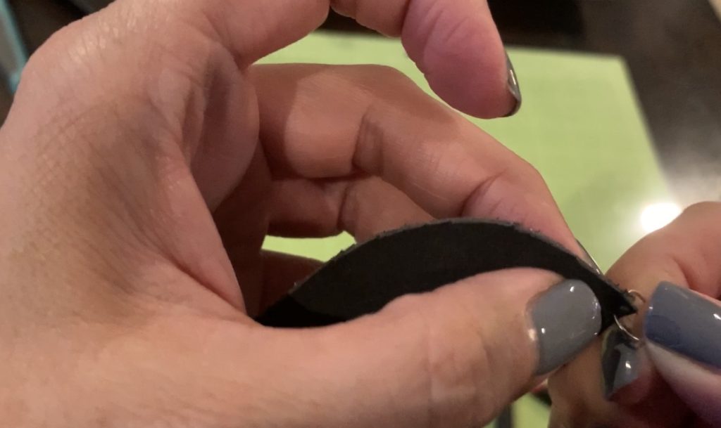 diy faux sued earrings