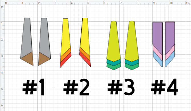 4 earring cut file designs svg