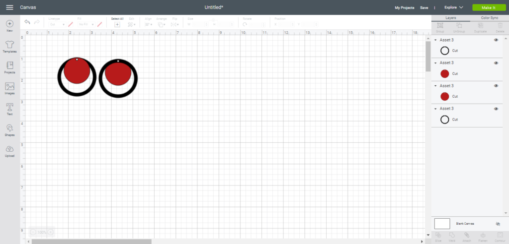 circle faux leather earrings