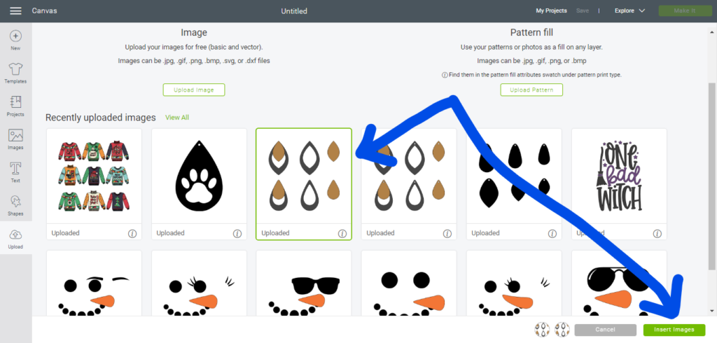 input svg file onto canvas in Cricut Design studio