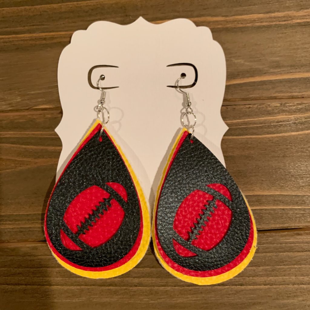 sports faux leather earrings diy