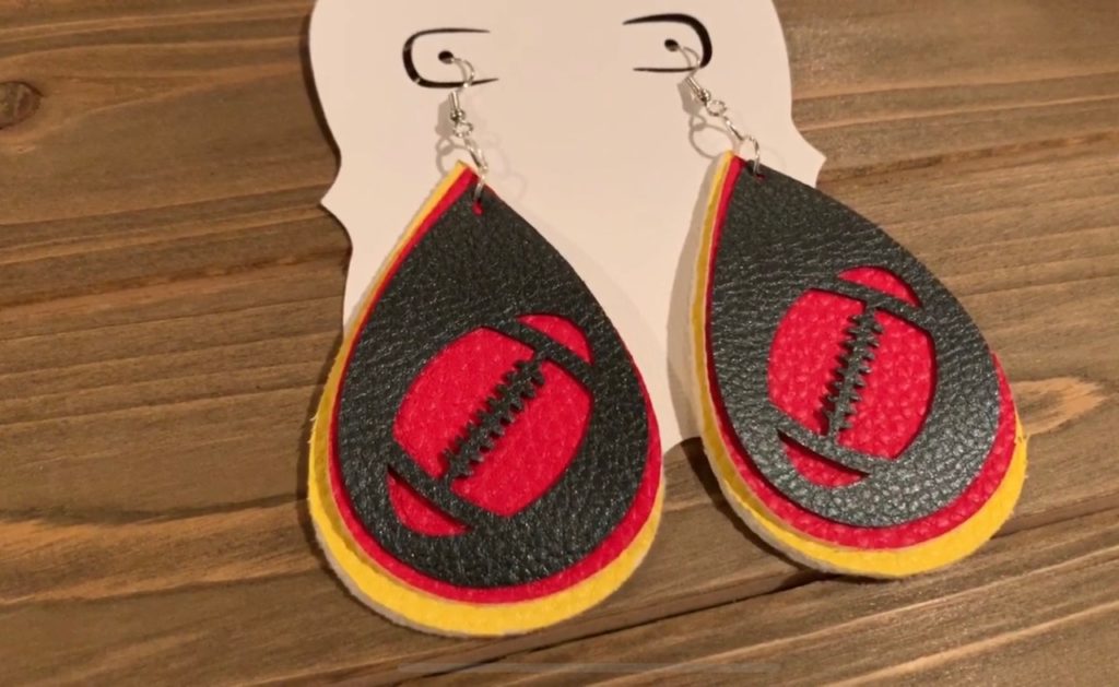 sports faux leather earrings diy