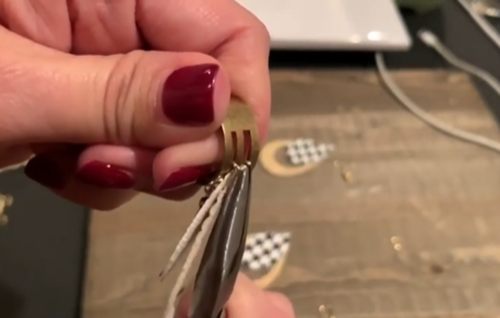 hallow leaf faux leather earrings