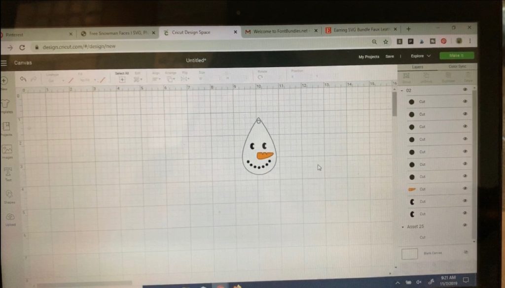 Cricut design space project
