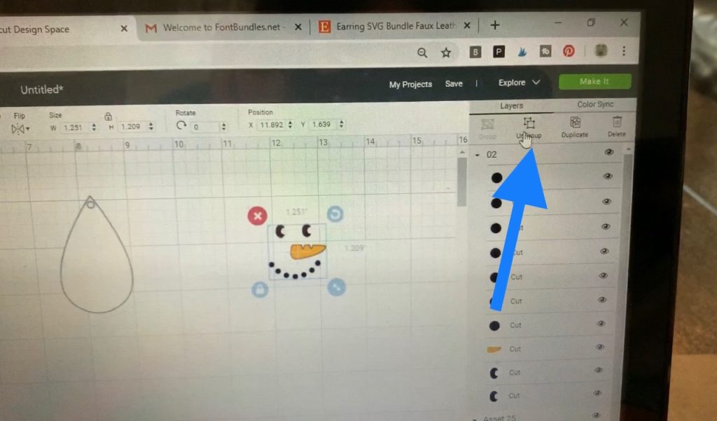 Cricut design space project