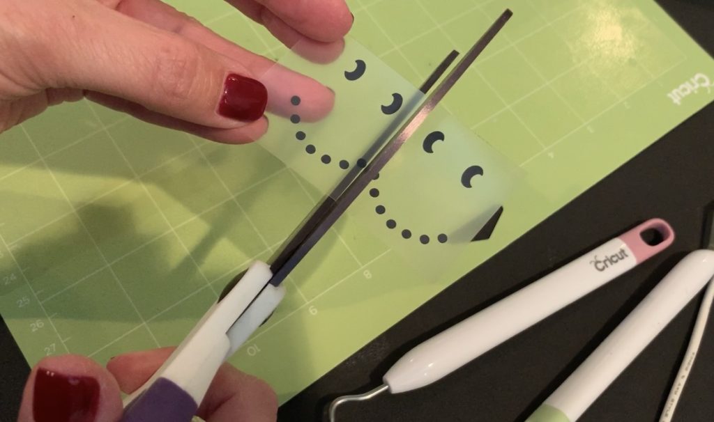 Printed snowman face