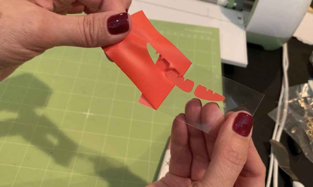 orange vinyl carrot for iron on