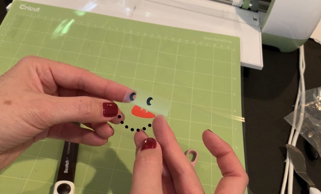 snowman faux leather earring