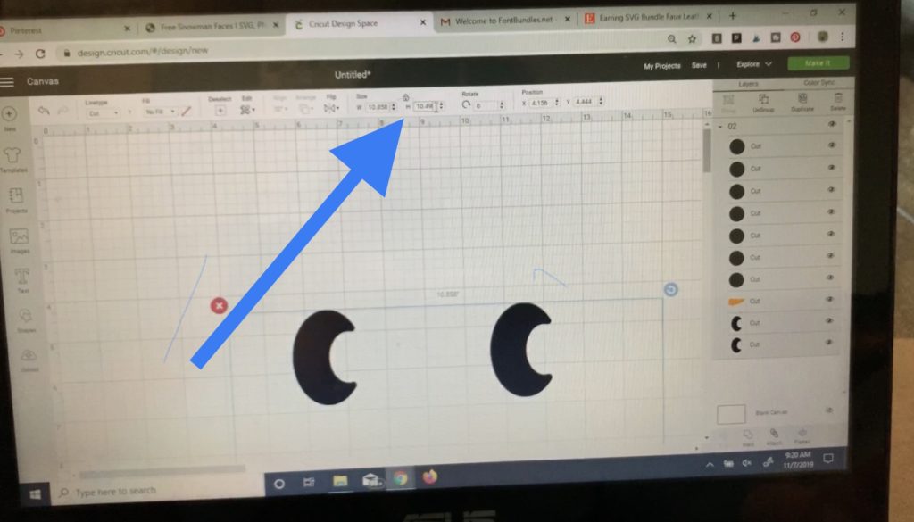 Cricut design space project