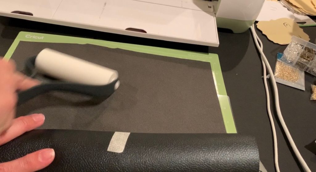 making diy faux leather earrings in Cricut Design Space