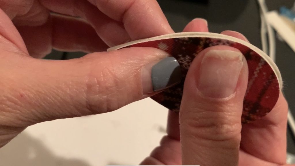 gluing faux leather pieces together