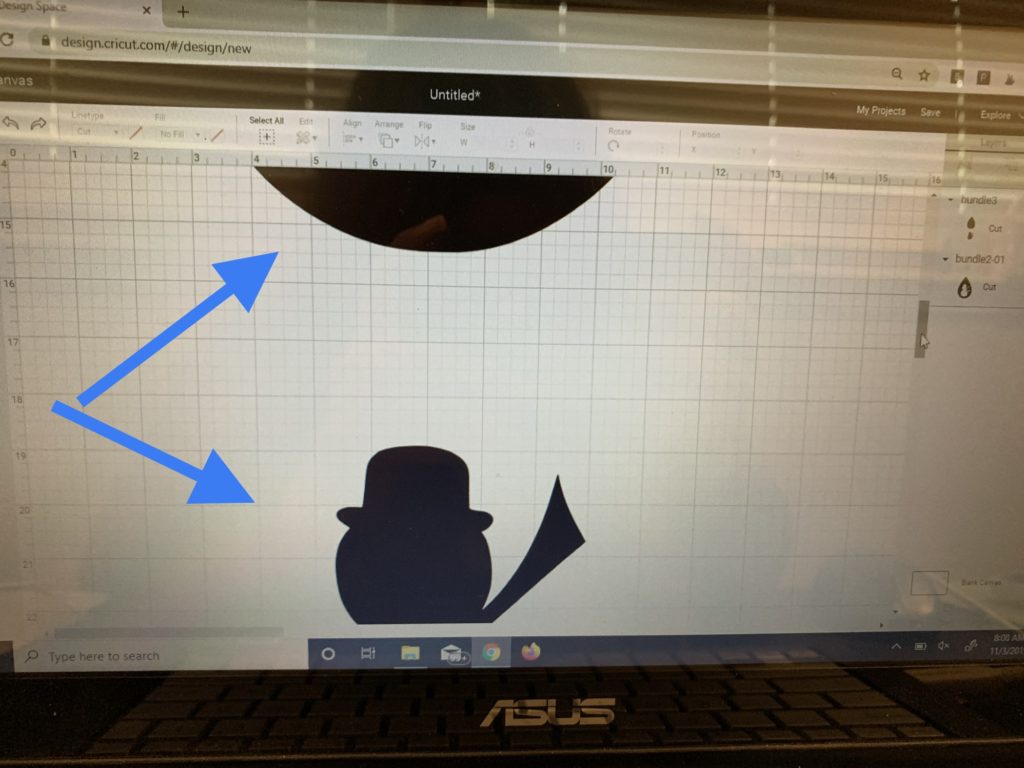 Making snowman faux leather earrings on the cricut machine