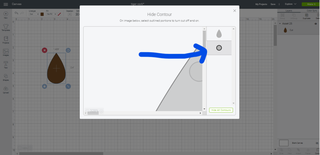Cork earrings diy project on Cricut Explore