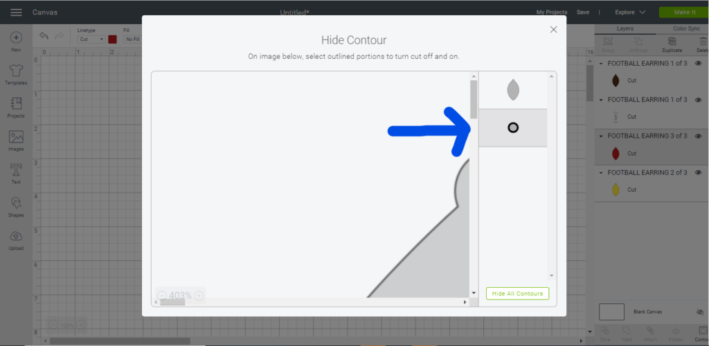 making football faux leather earrings on Cricut machine