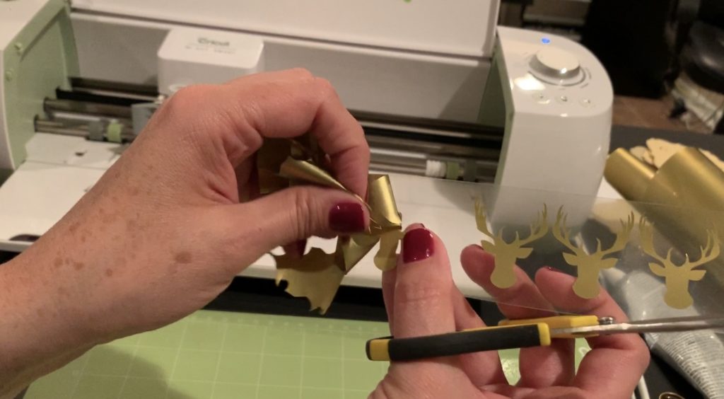 Reindeer leather earrings