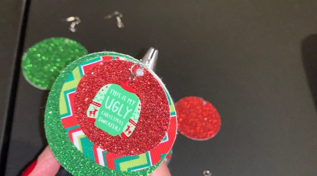 making ugly sweater earrings