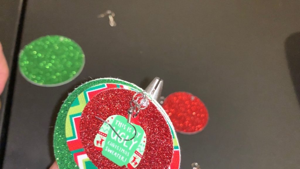 making ugly sweater earrings
