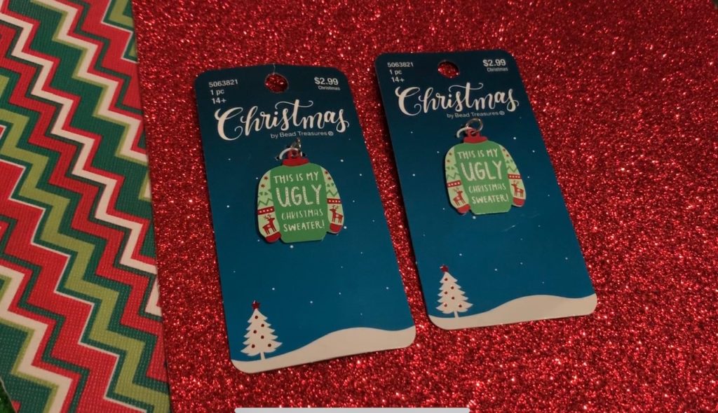 making ugly sweater earrings