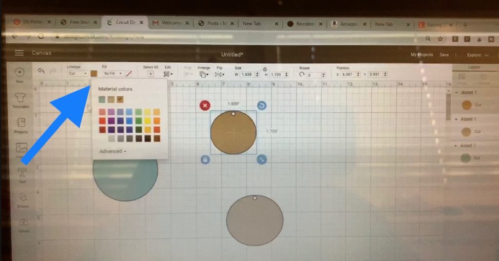Change color in Cricut Design Space