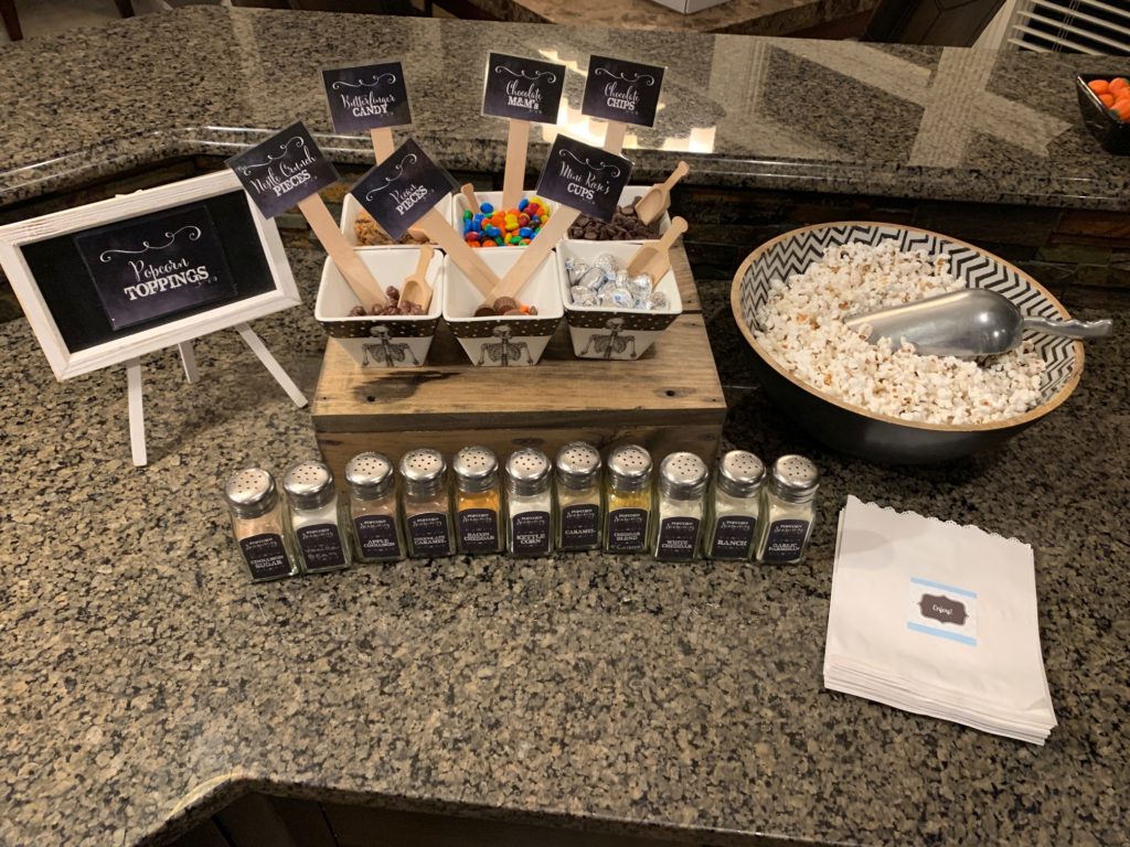 Halloween Popcorn Bar, a Great Halloween Party Food