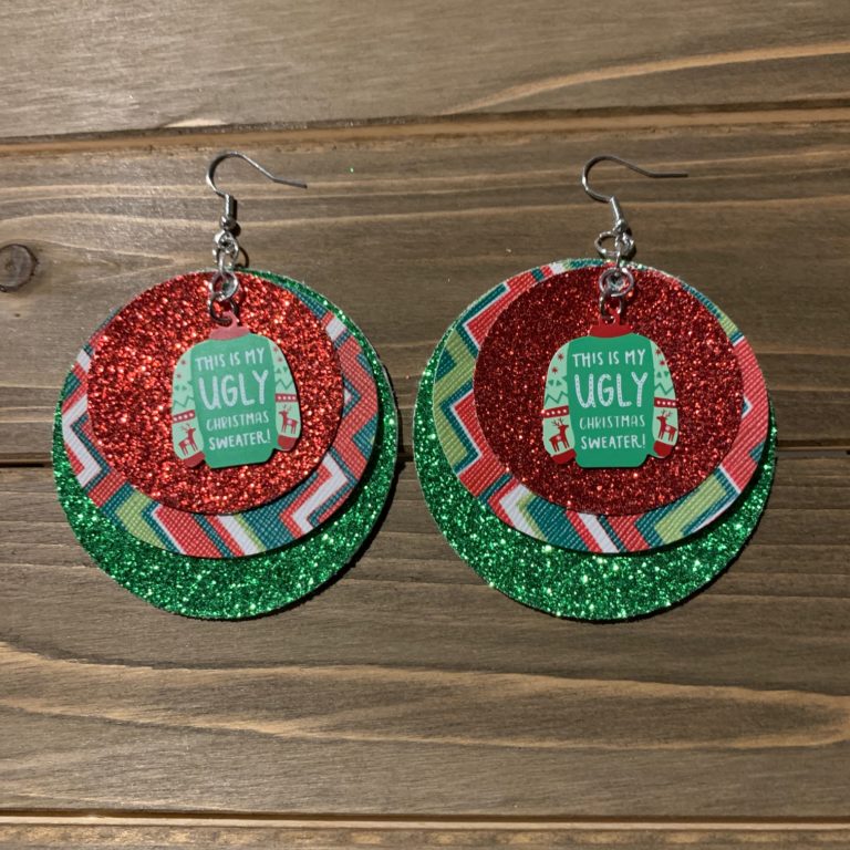 ugly sweater earrings