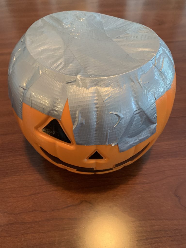 plastic pumpkins makeover to fabric covered pumpkins
