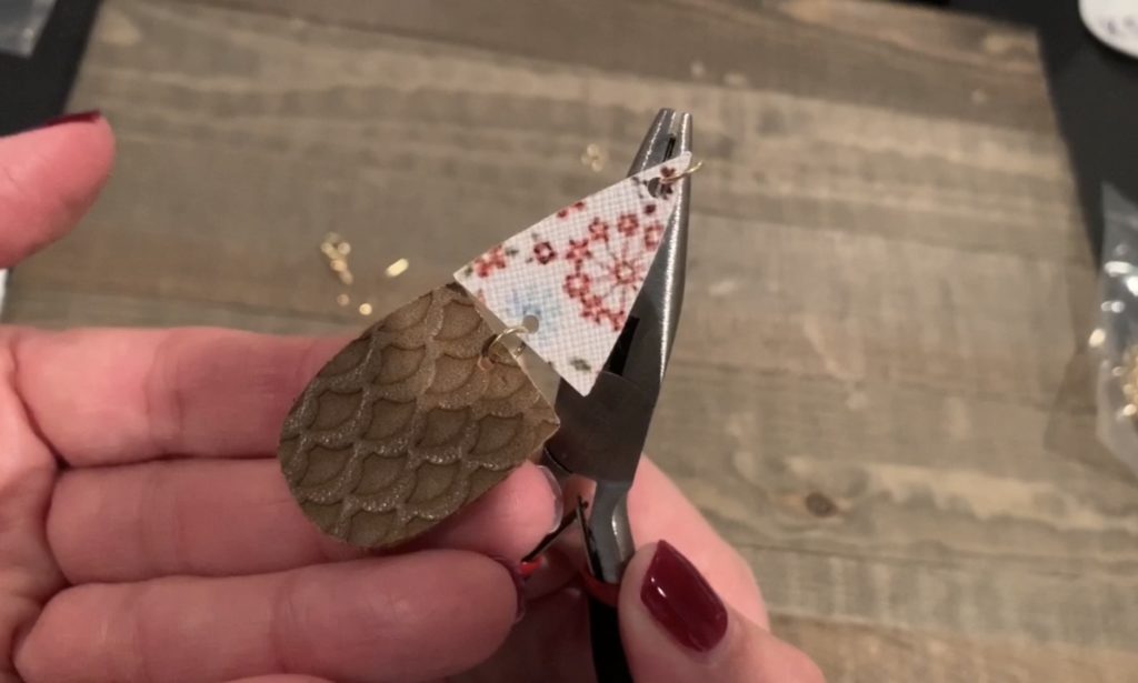 add faux leather pieces onto the hook