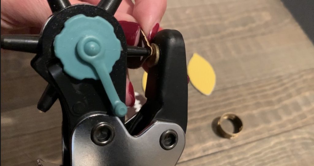 punch hole in football faux leather earrings