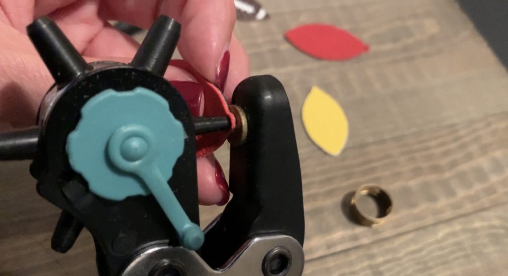 punch hole in football faux leather earrings