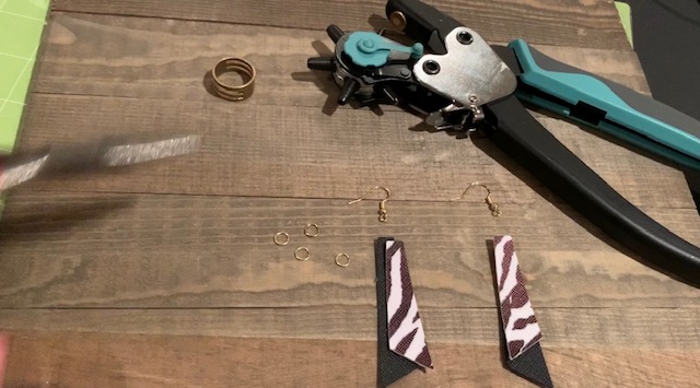 DIY faux leather earrings