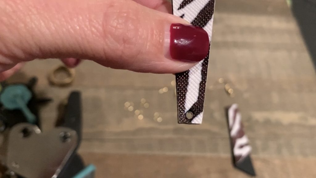 DIY faux leather earrings