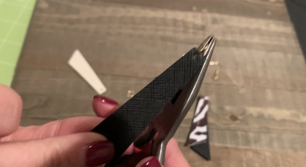 DIY faux leather earrings