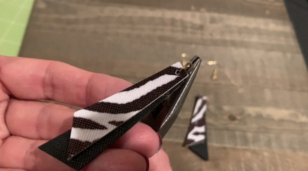 DIY faux leather earrings