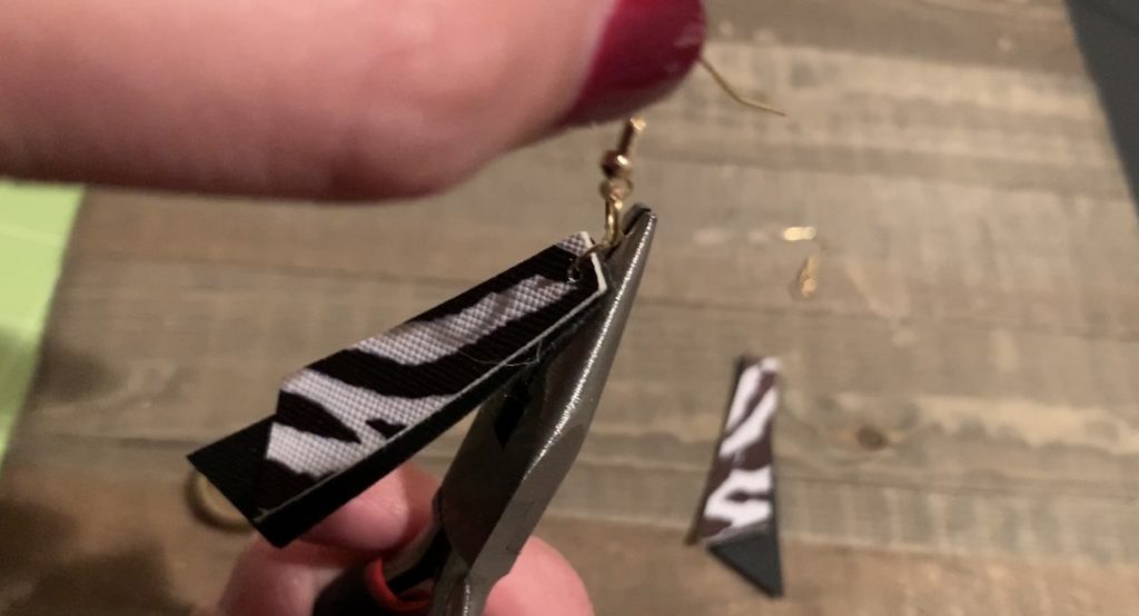 DIY faux leather earrings