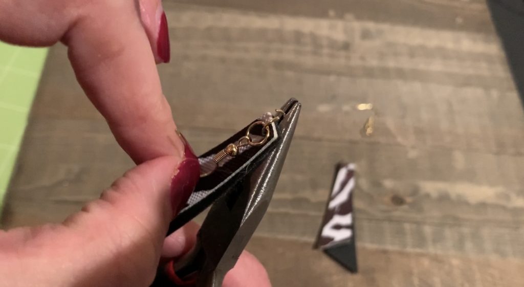 DIY faux leather earrings