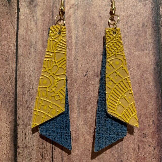 DIY tall stacked earrings