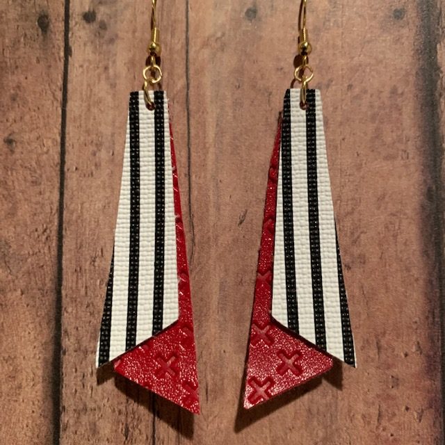 DIY tall stacked earrings