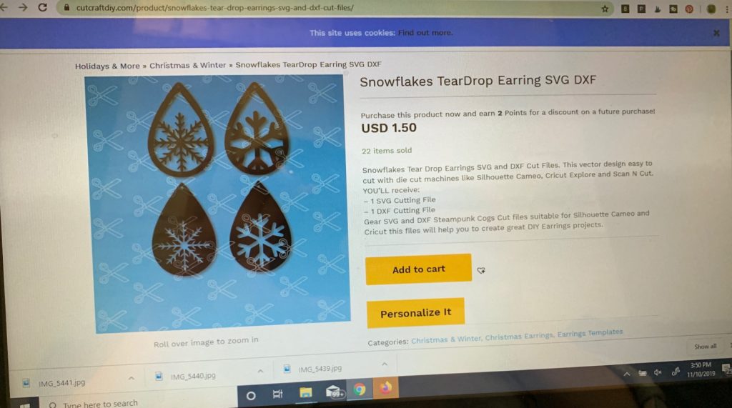 svg file for faux leather earrings