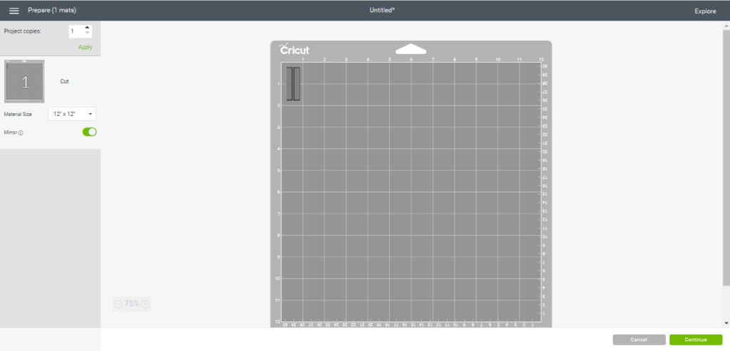 diy leather bar earrings on mat ready to cut on a Cricut machine