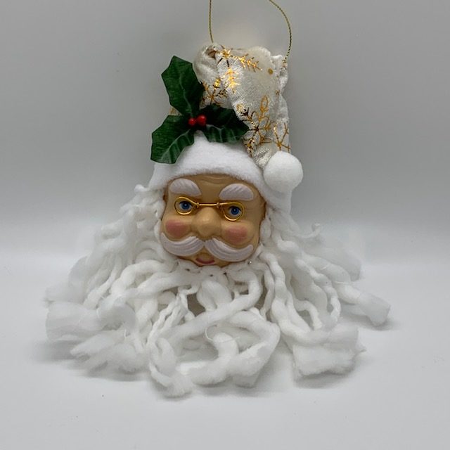 Santa face decor for Christmas care package