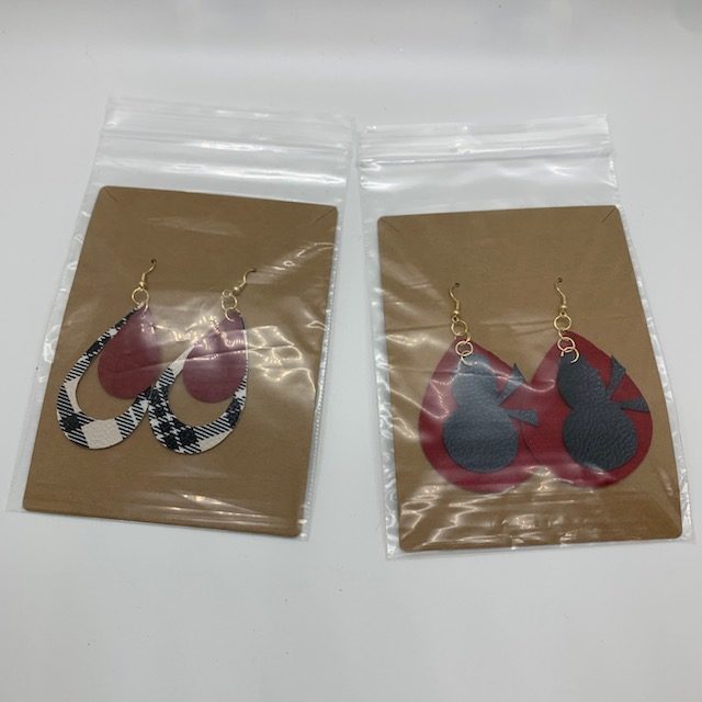 DIY earrings for Christmas Care package