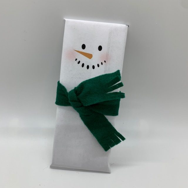 Snowman Wrapper on Hershey Bar, for a Christmas Care Package