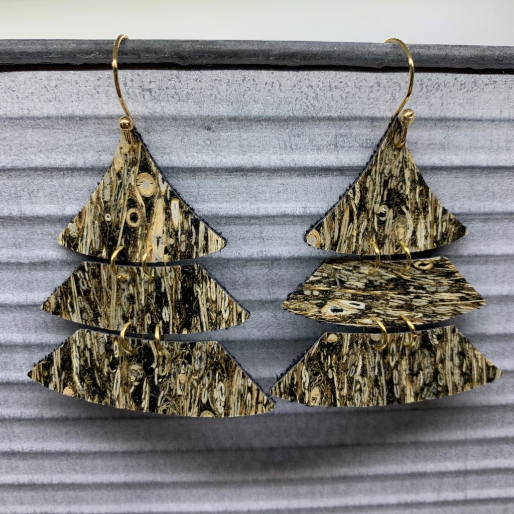 diy tree earrings