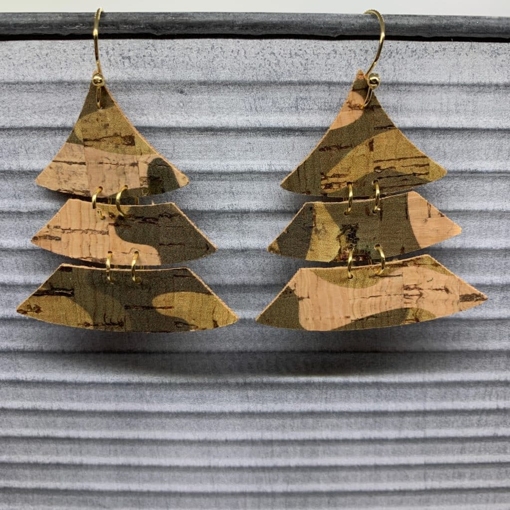 diy tree earrings