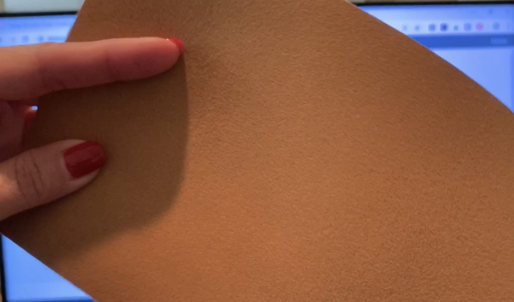 back of sheet of cork